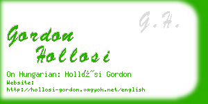 gordon hollosi business card